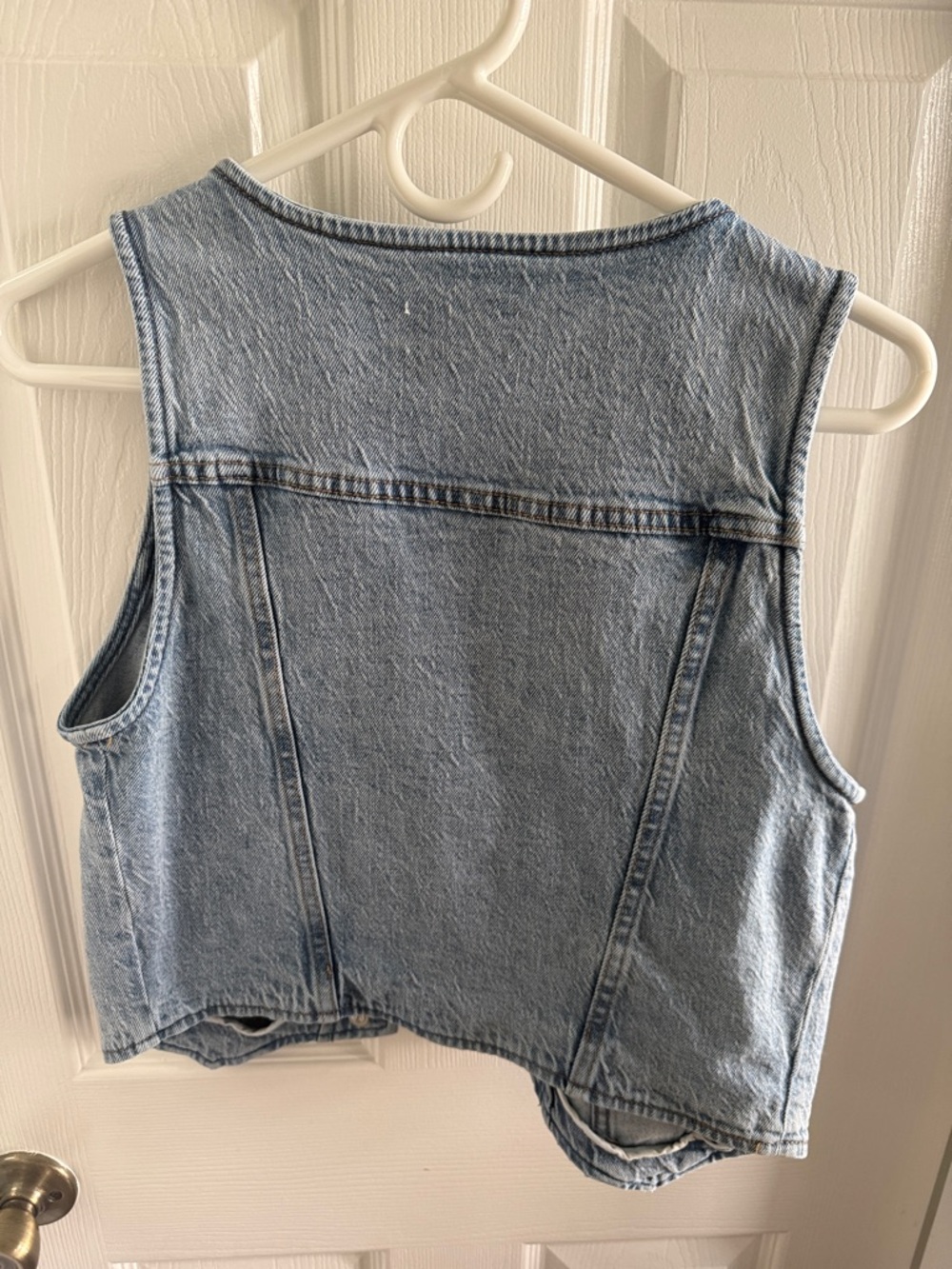 pistola Light Blue Denim Button-Front Vest - Picture 5 of 6